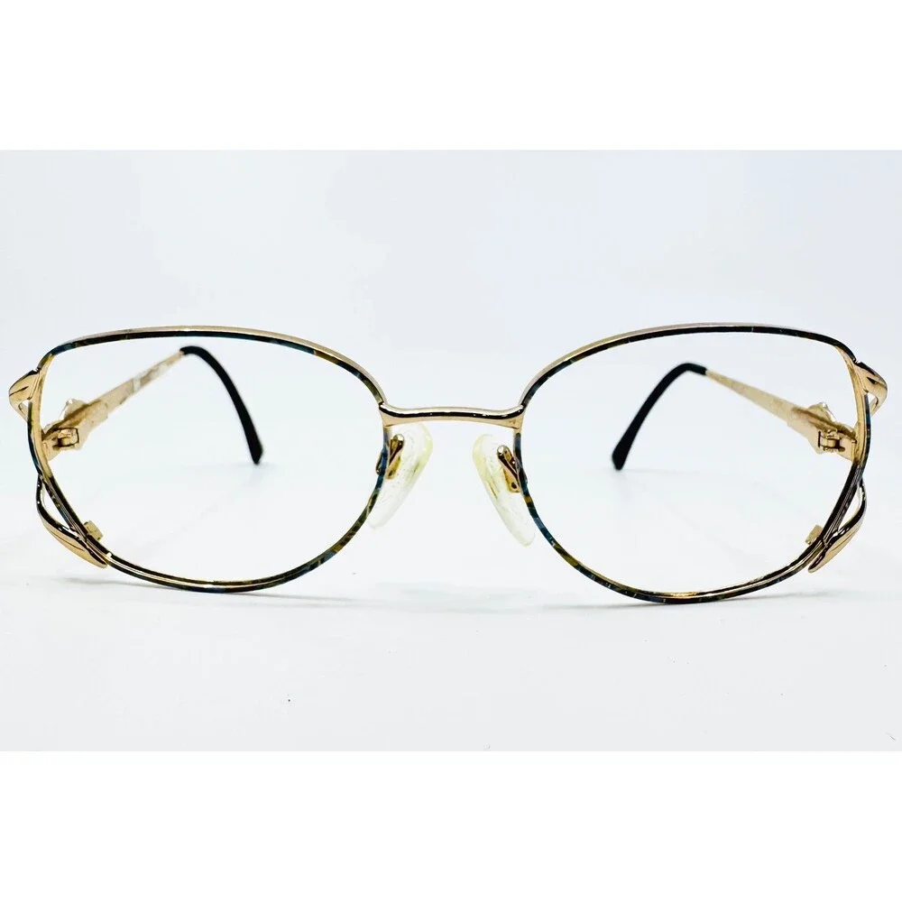 Luxottica Eyeglasses Womens Gold 2184 G672 Italy 54-18-130